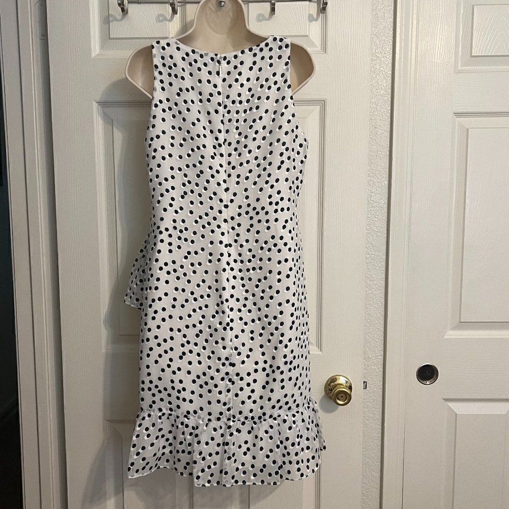 Lauren Ralph Lauren Sleeveless Polka Dot Ruffle Dress Size 6 - Picture 7 of 8